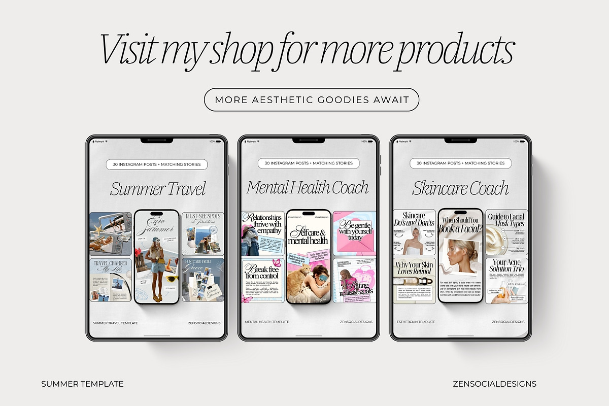 Summer Vibes Instagram Templates, a Social Media Template by ZenSocialDesigns (Photo 9 of 9)