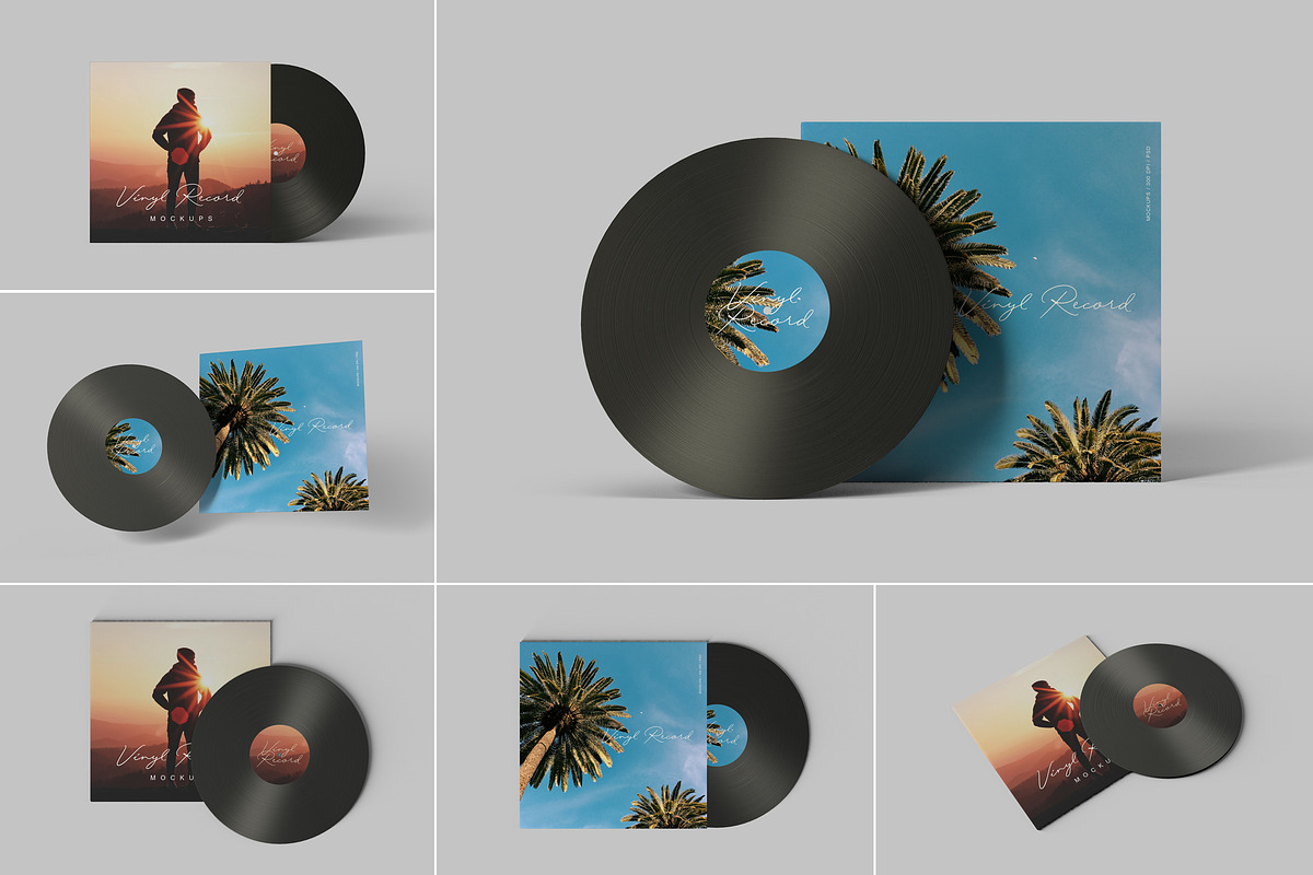 Vinyl Record Mockups, a Packaging Mockup by artimasa (Photo 1 of 8)