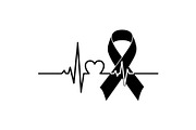 Cancer Awareness Black Ribbon Icon, a Healthcare Illustration by Designer_Momina (Thumbnail 14 of 16)