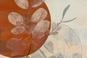 Abstract Botanical and Geometry Art, a Decorative Illustration by Virgo Studio