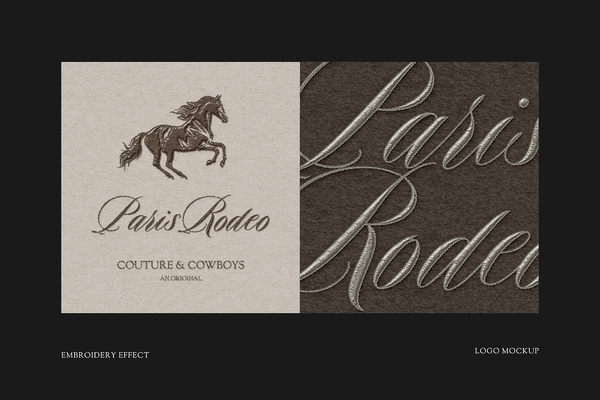 PARIS RODEO | Embroidery Logo Mockup, an Apparel Mockup by Duet Atelier (Photo 2 of 5)
