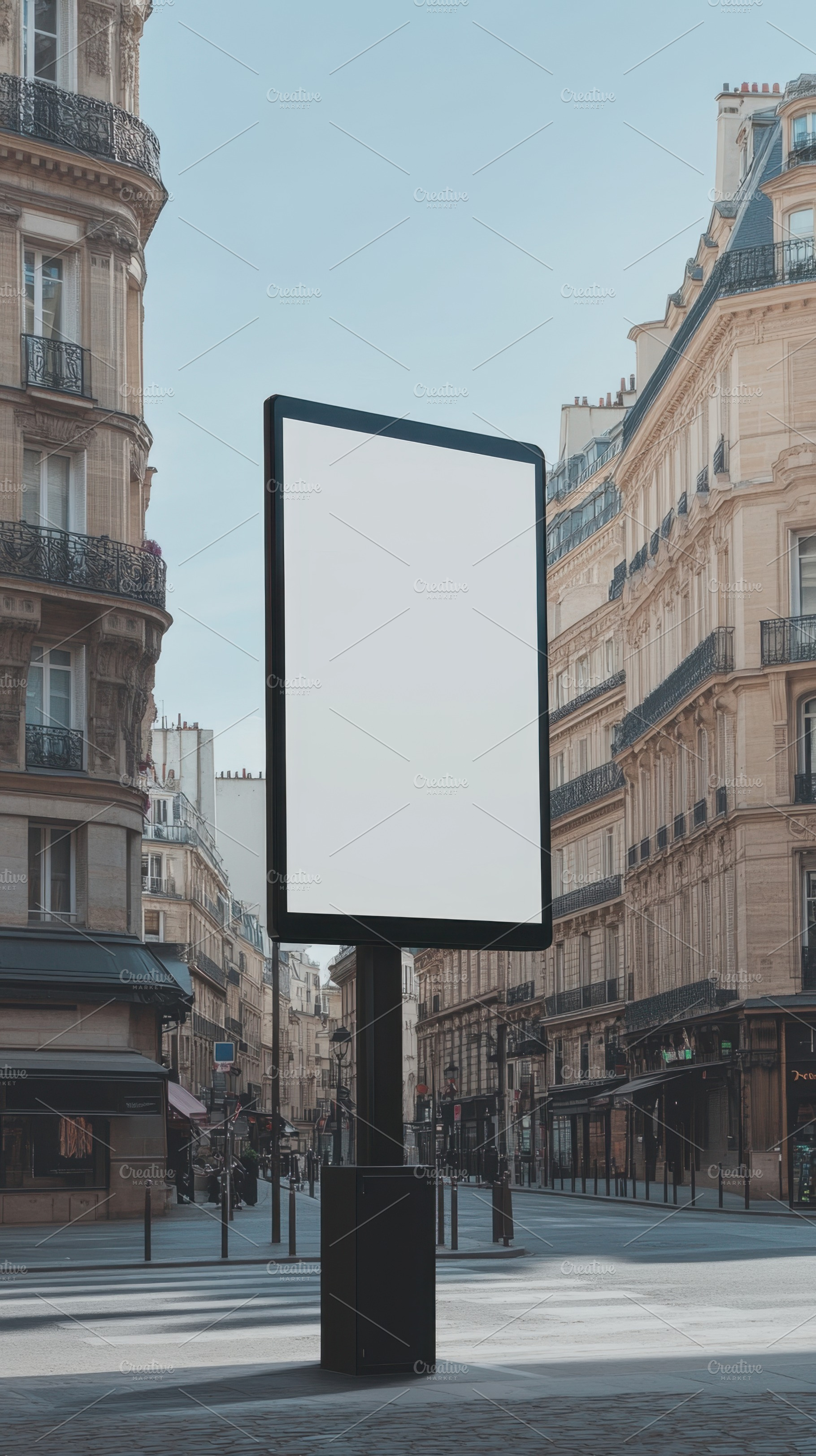 Blank advertisement in Paris street, a Photo by Beautiful things