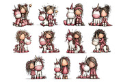 Girl With Unicorn PNG Clipart, a Person Illustration by Nicolle's Colorful Art (Thumbnail 5 of 5)