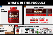 5lb Whey Protein Jar Mockup D2-Pro, a Packaging Mockup by Design Warlord (Thumbnail 14 of 16)