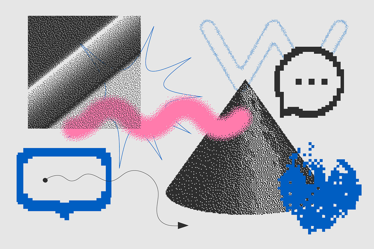 126 Vector Dither Textured Clip Arts, a Graphic by softulka (Photo 17 of 19)
