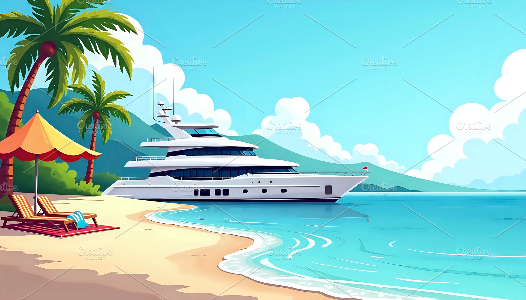 Illustrate a stylish flat cartoon ve, a Photo by LOGOCREATIVE