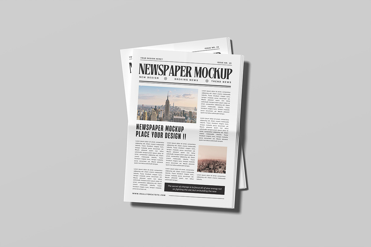 Newspaper Mockup, an Advertising Mockup by graphicsecond (Photo 4 of 6)