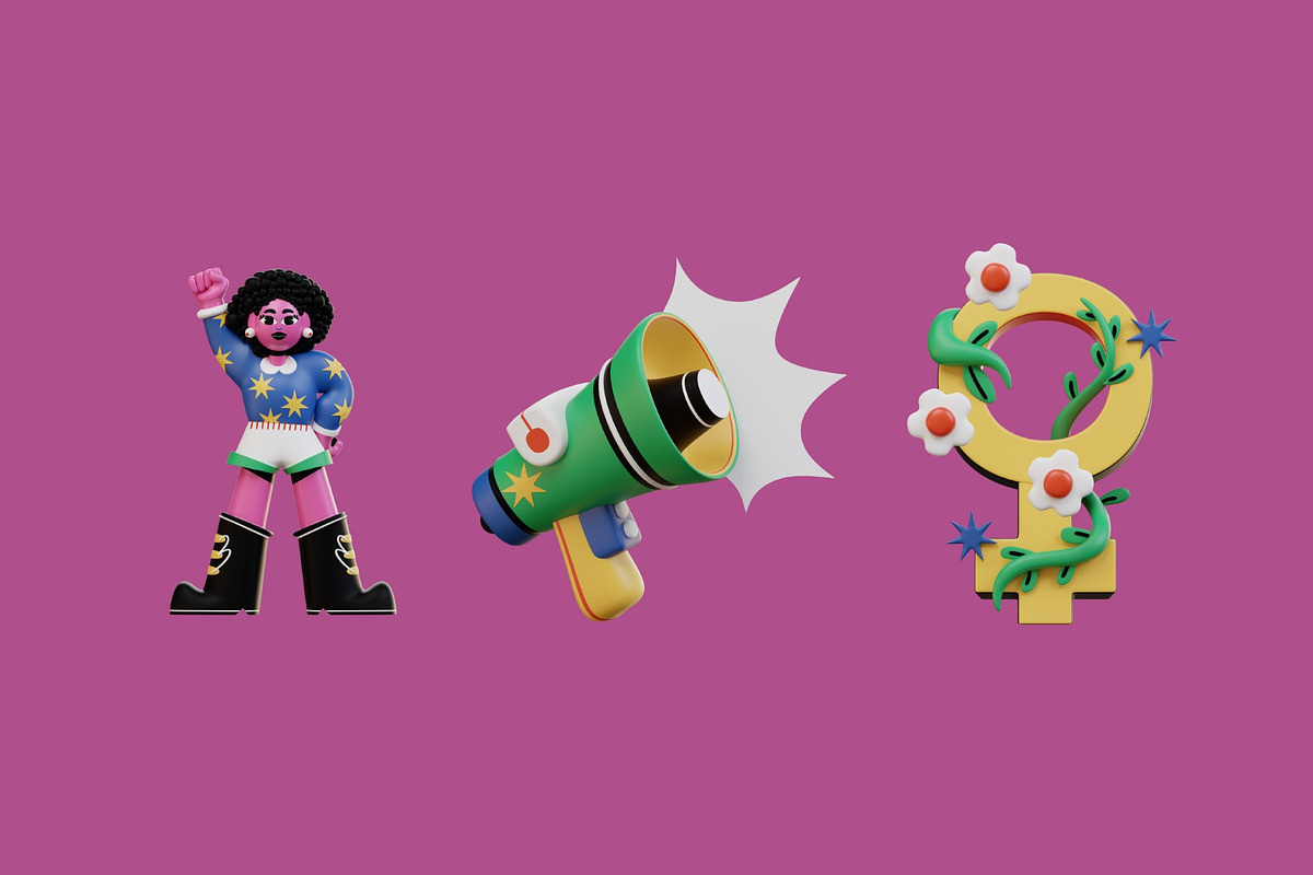 Woman Equality 3D Illustration, an Object Illustration by graphicook (Photo 2 of 3)