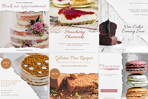 32 CAKE Instagram Canva Templates