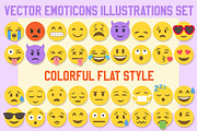 Big 36 Flat Style Vector Emoji set, an Emoji Icon by Pingebat (Thumbnail 1 of 3)
