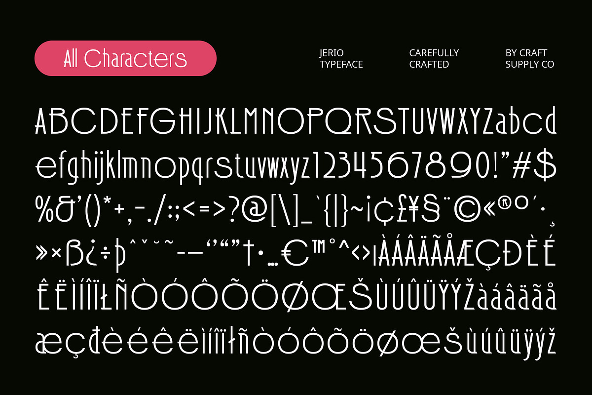 Jerio – Modern Sans Serif, a Sans Serif Font by Craft Supply Co. (Photo 8 of 8)