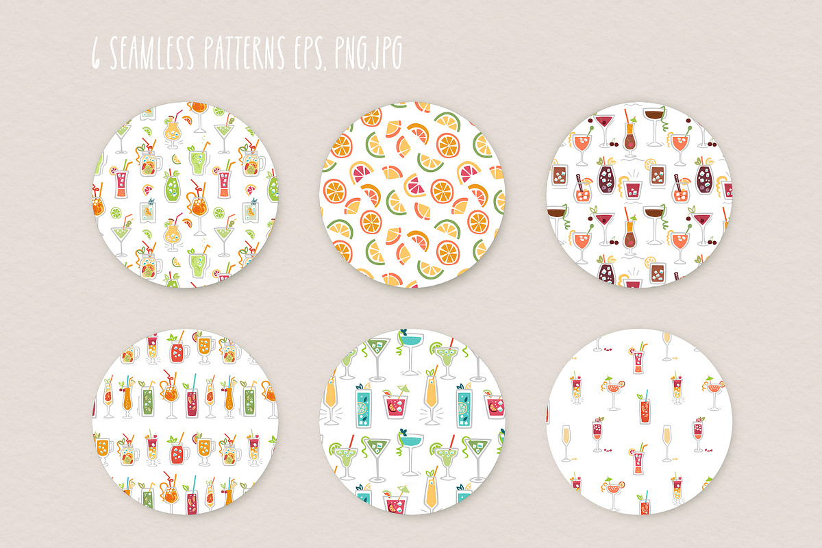 Cocktails Cute Drinks Collection, a Decorative Illustration by Naty Art (Photo 7 of 12)
