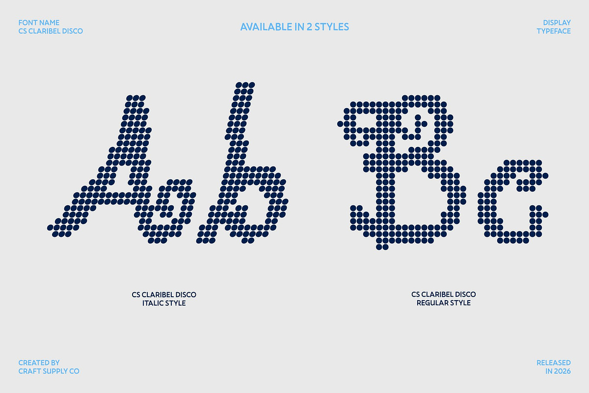 CS Claribel Disco, a Handwritten Font by Craft Supply Co. (Photo 3 of 8)