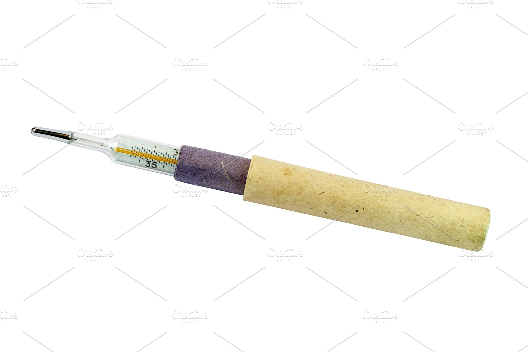 Thermometer in a cardboard case, a Technology Photo by Leonid Andronov