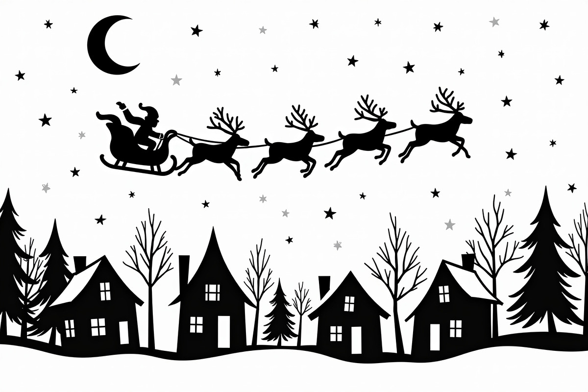 Holiday Village Silhouette Pack, an Illustration by hafijul (Photo 21 of 21)