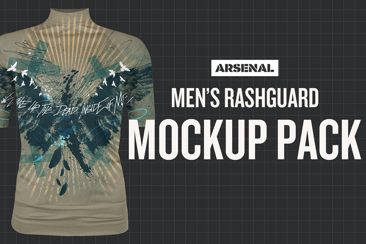 Men’s Rashguard Mockup Template Pack, a Product Mockup by Go Media's Arsenal (Photo 3 of 7)