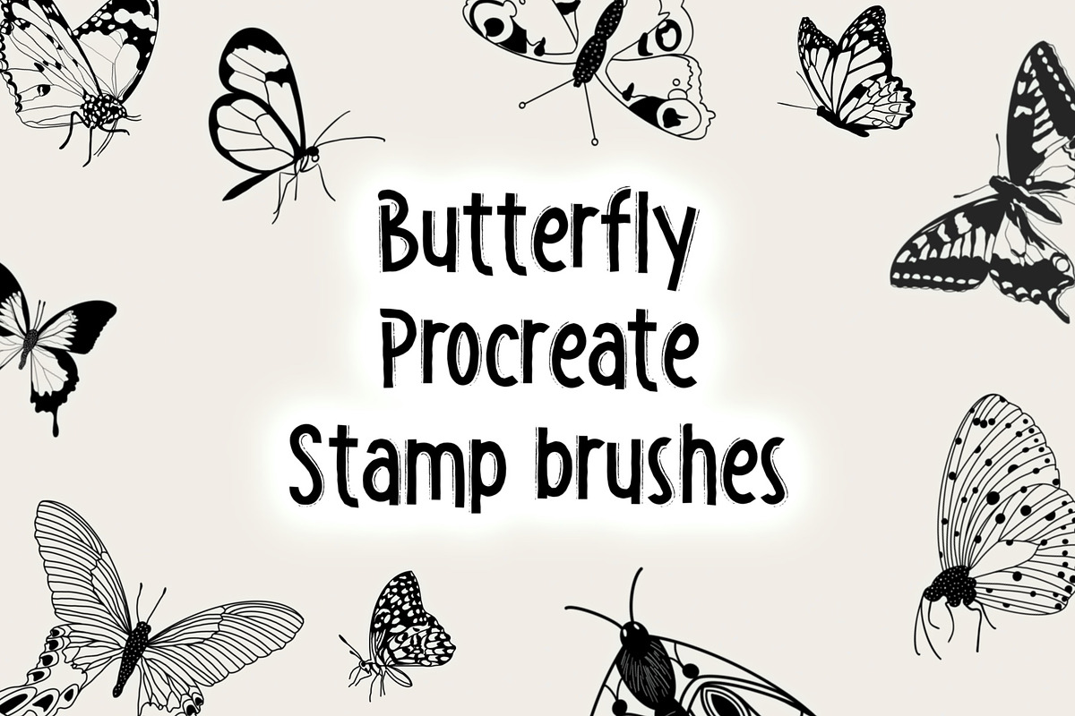 Butterfly stamp brushes, a Graphic by Olga Brinza (Photo 1 of 6)