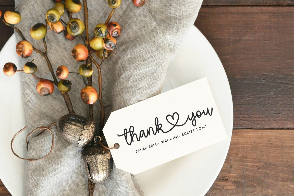 Jaime Bella - Wedding Heart Font, a Script Font by Jimtype Studio (Photo 8 of 10)