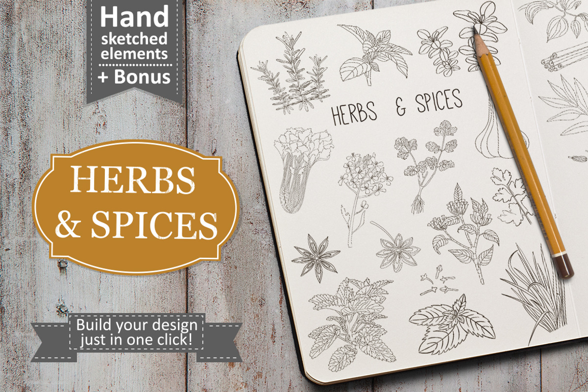 Herbs and spices collection, a Graphic by Tatti Graphic Studio (Photo 1 of 3)