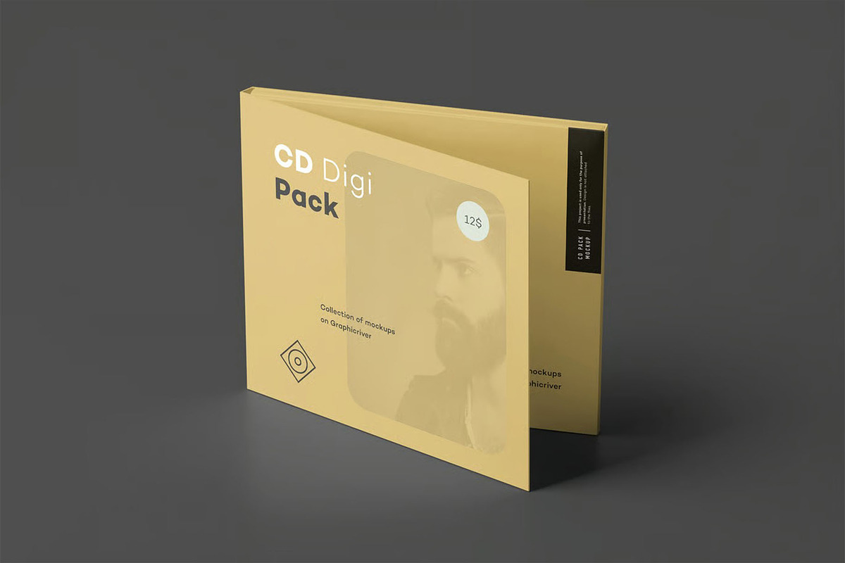 CD Digi Pack Mock-up, a Product Mockup by zippypixelstudio (Photo 12 of 15)