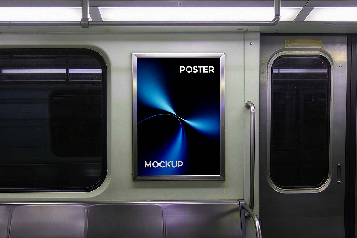 Subway Poster Mockup, an Advertising Mockup by Pitchlook.Studio (Photo 2 of 4)