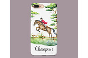 Fox Hunting watercolor clipart, an Animal Illustration by SimpleWishesArt (Thumbnail 3 of 7)