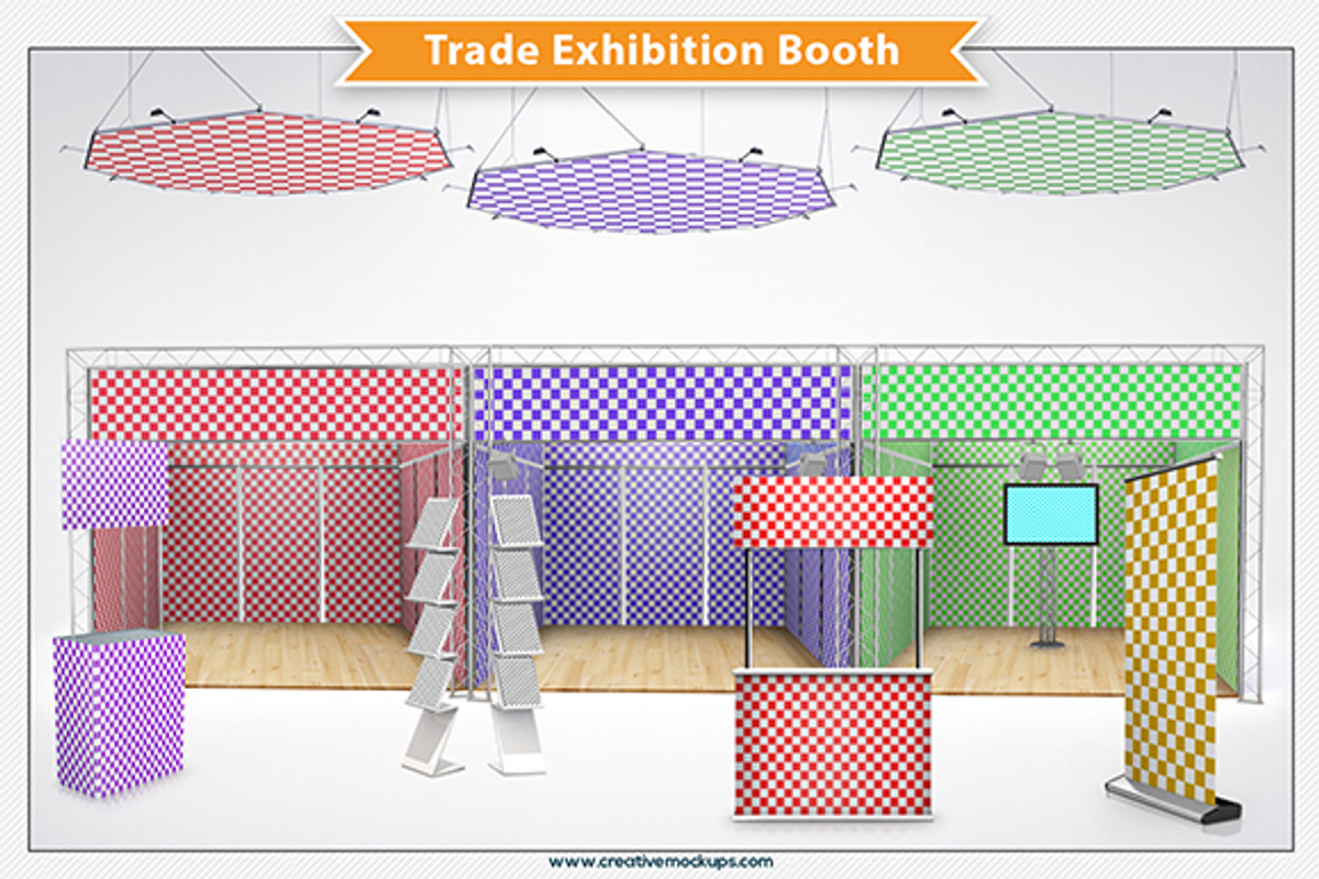 Trade Exhibition Booth PSD, an Advertising Mockup by Plus Media (Photo 3 of 5)
