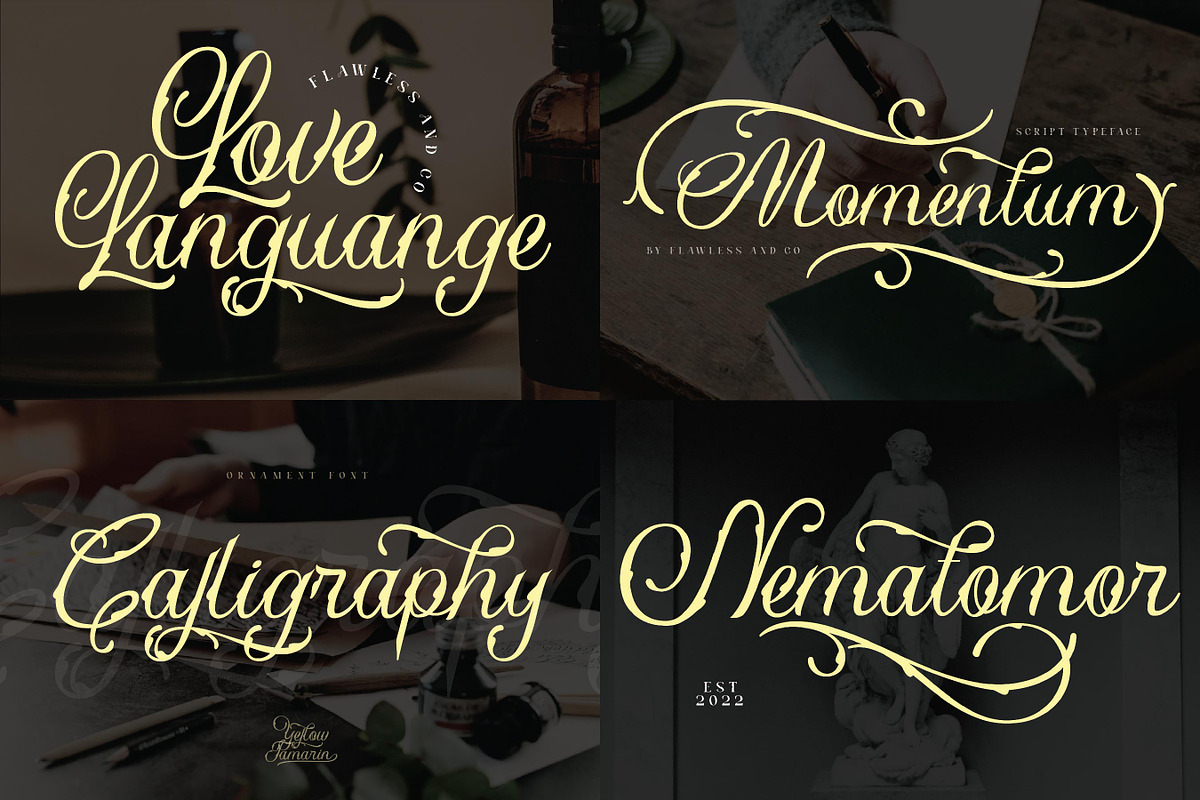Blackletter Tattoo Font Bundle, a Blackletter Font by Flawless And Co (Photo 8 of 10)