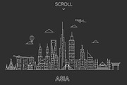 Collection of 14 cities skylines, an Illustration by GlebTagirov (Thumbnail 9 of 9)