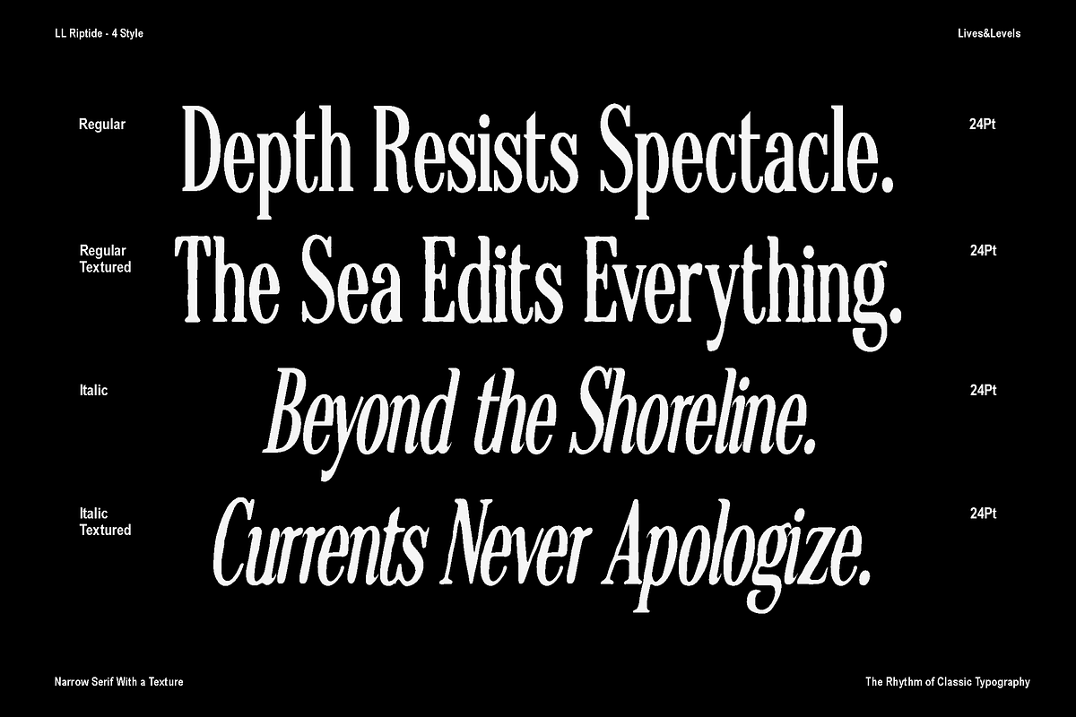 LL Riptide Retro Serif Font, a Serif Font by Lives And Levels (Photo 11 of 13)