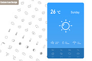 85 Weather Vector Icons, an Icon by CustomIconDesign (Thumbnail 2 of 3)