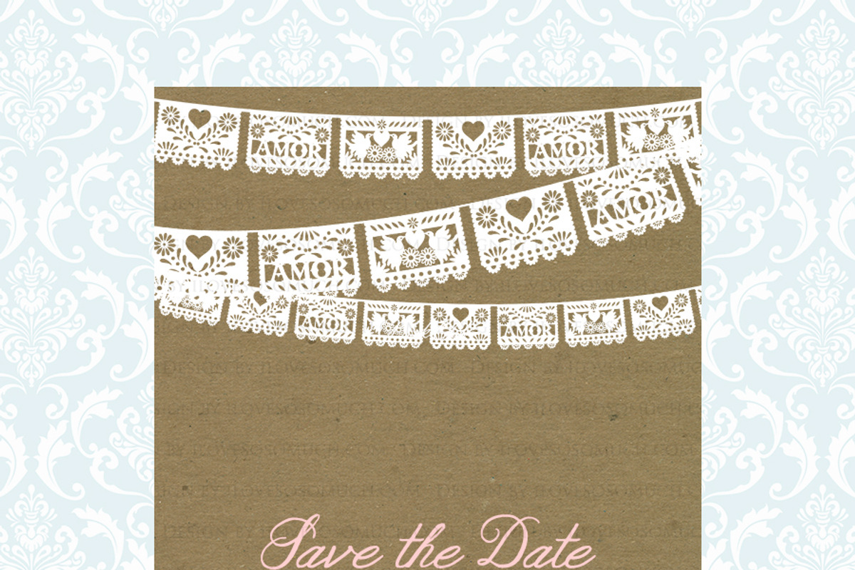White Papel Picado / Fiesta Bunting, an Illustration by Mia's Graphic Design (Photo 3 of 3)
