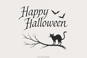 Happy Halloween Black Cat PNG, an Illustration by SharpMarketplace