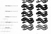 Flat Lettering Brushes. Procreate, a Brush Add-On by Diacritics (Thumbnail 4 of 8)