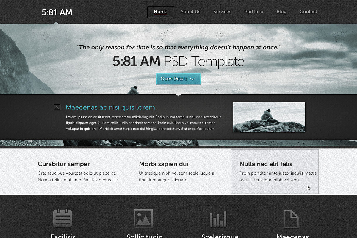 5:81 AM Website Template, a Websites & App Template by vogelsteinshop (Photo 2 of 5)