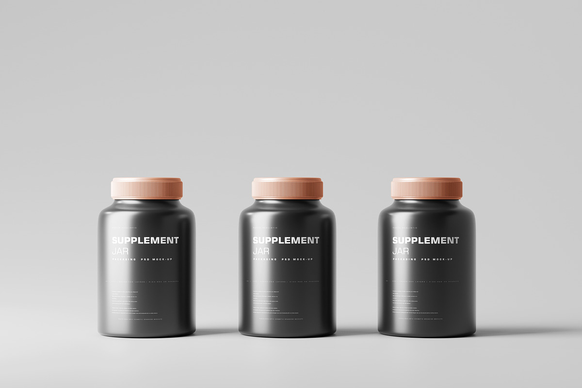 Supplement Jar Mockup, a Cups & Container Mockup by pmvch (Photo 2 of 9)