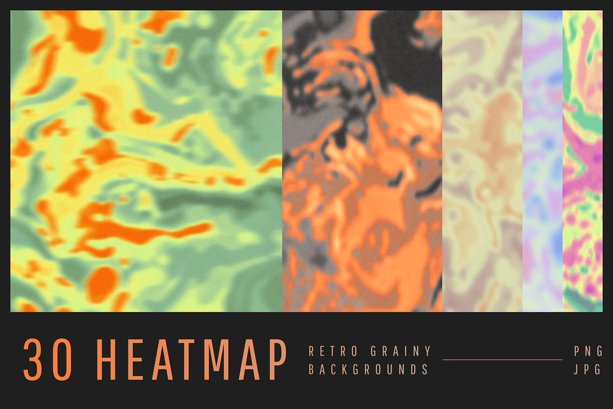 Heatmap Retro Grainy Backgrounds, a Background Graphic by Promo Graphics (Photo 1 of 4)