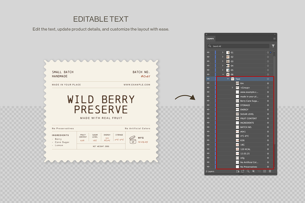 Product Label Template Set, a Stationery Template by BrandPacks (Photo 10 of 14)