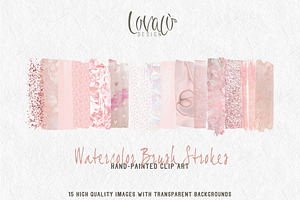 Pretty Pale Pink Brush Strokes