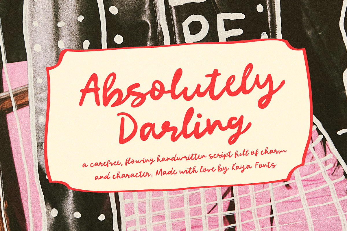 Absolutely Darling Bold Script Font, a Handwritten Font by Kaya Fonts (Photo 1 of 40)