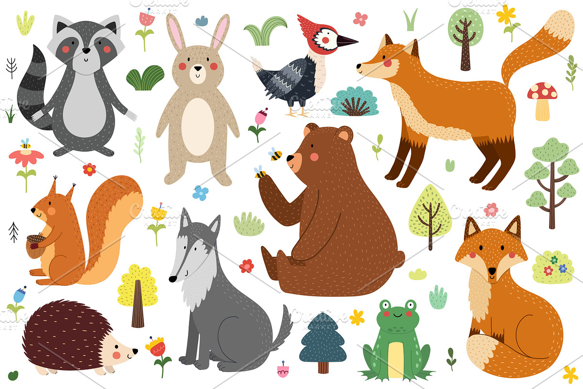 Forest Animals Collection, an Animal Illustration by Gulnara Sabirova (Photo 3 of 15)
