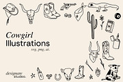 Cowgirl Illustrations, a Decorative Illustration by ginni illustrations (Thumbnail 1 of 5)