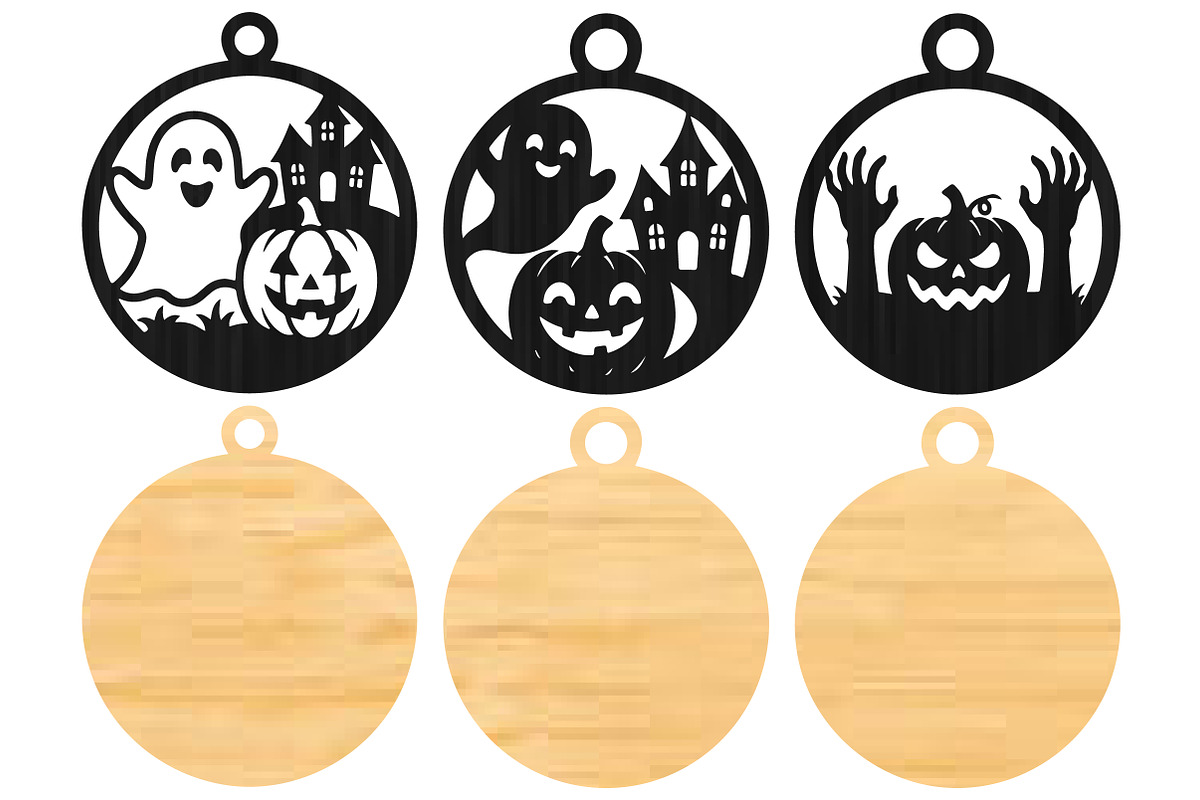 Halloween Ornaments Laser Cut SVG, an Object Graphic by DreamCafeArt (Photo 6 of 9)