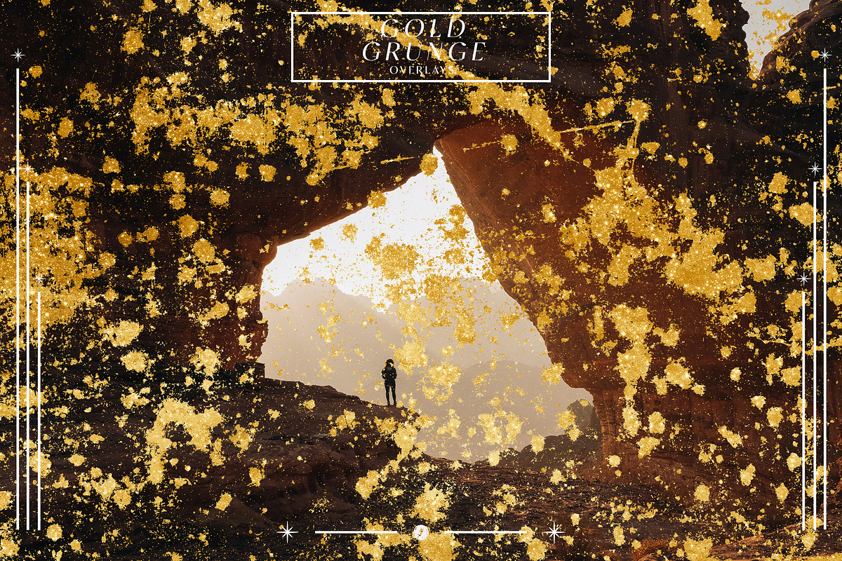 Gold Grunge Overlays, a Texture Graphic by Freezerondigital (Photo 8 of 11)