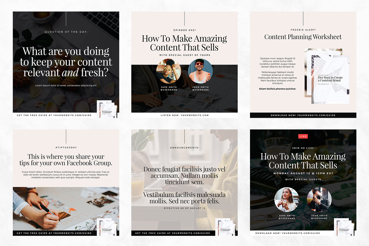 Infopreneur Minimal FB Group Pack, a Social Media Template by Providence Studio (Photo 3 of 7)