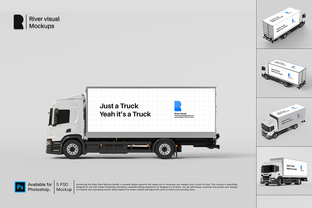 Branding Mockup Truck Mockup Plain, an Advertising Mockup by River Visual (Photo 1 of 7)