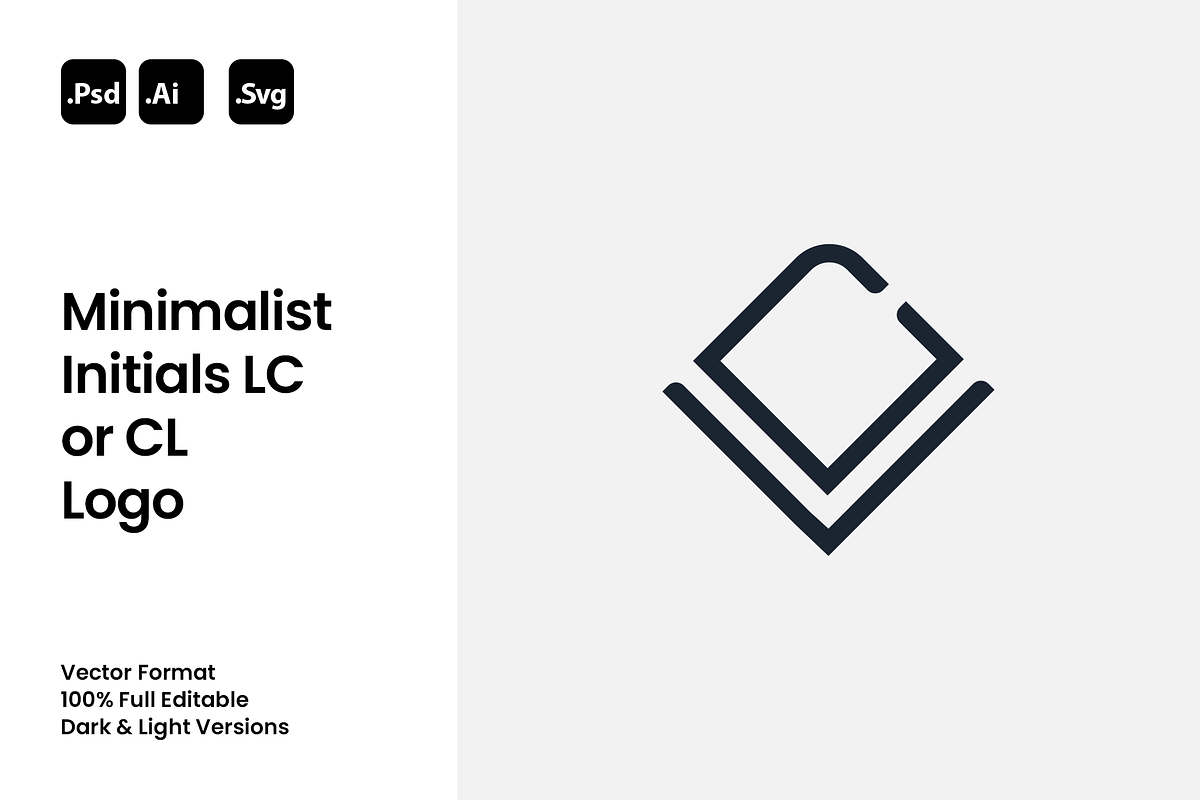 Minimalist Initials LC or CL Logo, a Branding & Logo Template by Luxury Logos (Photo 1 of 4)