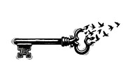 50 Flying Keys Silhouette Vector Bun, an Illustration by Designs_River (Thumbnail 22 of 51)