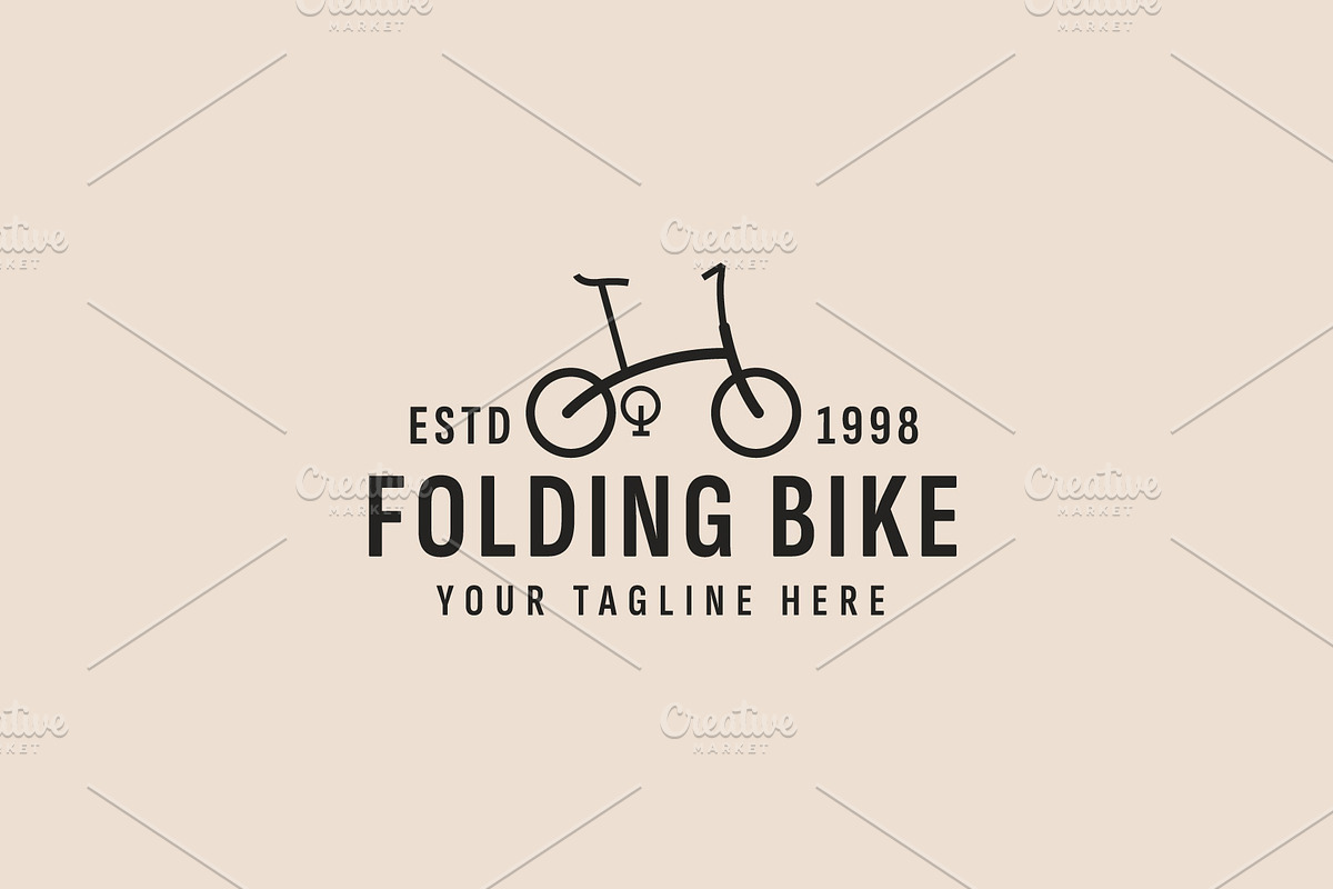 Folding bike logo illustration, a Branding & Logo Template by Dyn Studio