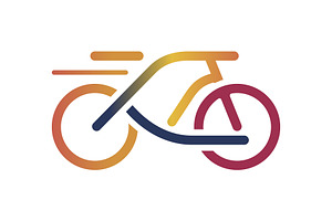 Simple Bike Line Logo, a Branding & Logo Template by Rhealea_Design